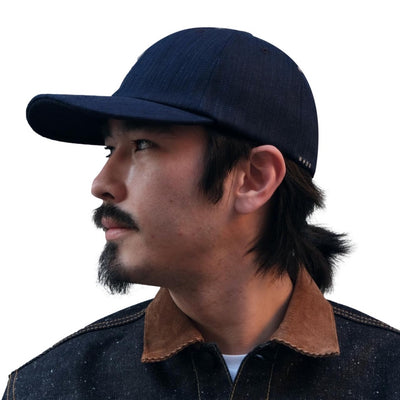 OD+FM Natural Indigo x Natural Sumi Selvedge Denim 6-Panel Cap