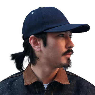 OD+FM Natural Indigo x Natural Sumi Selvedge Denim 6-Panel Cap