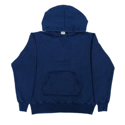 OD+LW Indigo Dyed Tompkins Knit After Hood Sweatshirt