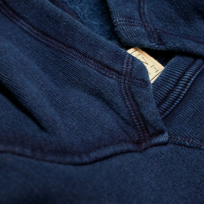 OD+LW Indigo Dyed Tompkins Knit After Hood Sweatshirt