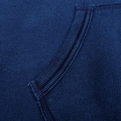 OD+LW Indigo Dyed Tompkins Knit After Hood Sweatshirt