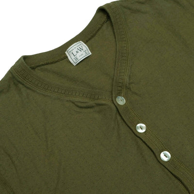 OD+LW “Zakurozome” Natural Pomegranate Dyed Military Henley