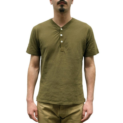 OD+LW “Zakurozome” Natural Pomegranate Dyed Military Henley