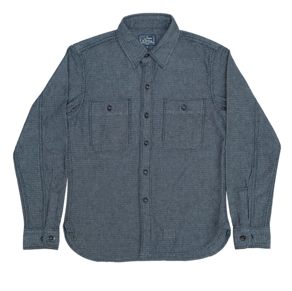 OD+SDA Indigo Diamond Jacquard Shirt