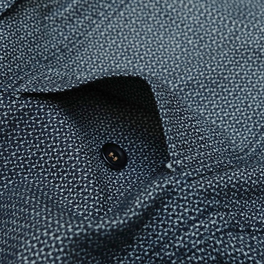 OD+SDA Indigo Diamond Jacquard Shirt - Okayama Denim