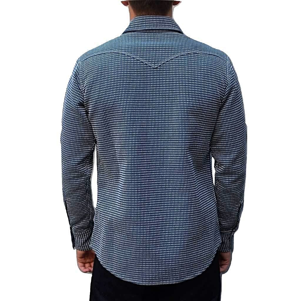 OD+MJ Indigo Sashiko Western Shirt - Okayama Denim Shirt - Selvedge