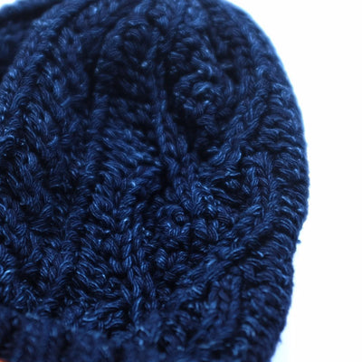 Pure Blue Japan Indigo Dyed Knit Beanie (3 Gauge Version) - Okayama Denim Accessories - Selvedge
