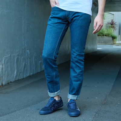 Pure Blue Japan 12oz-GRE-013 "Greencast Indigo" (Slim Tapered)