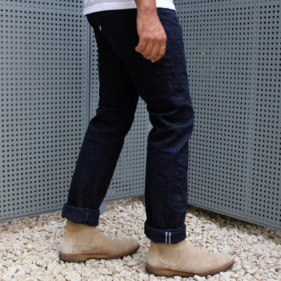 Pure Blue Japan AI-003-WID 17.5oz. Double Natural Indigo Selvedge Denim Jeans (Slim Tapered) - Okayama Denim Jeans - Selvedge