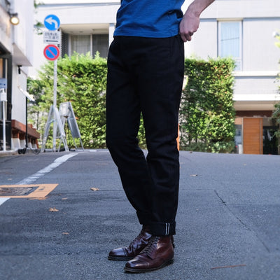 Pure Blue Japan XX-18oz-019 Indigo x Black (Relaxed Tapered)