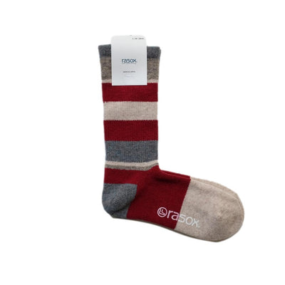 Rasox Jacquard Multi-Border Wool Crew Socks