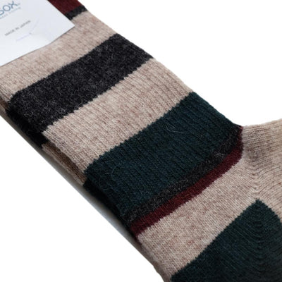 Rasox Jacquard Multi-Border Wool Crew Socks