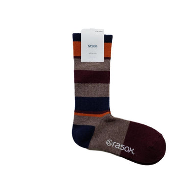 Rasox Jacquard Multi-Border Wool Crew Socks