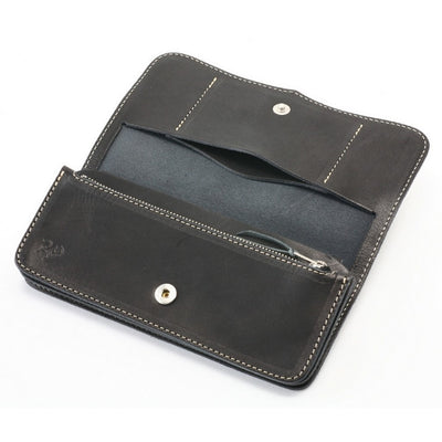 Redmoon Midline Long Wallet (Black) - Okayama Denim Accessories - Selvedge