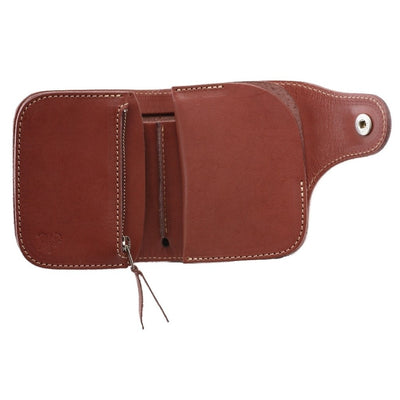Redmoon Midline Short Wallet (Brown) - Okayama Denim Accessories - Selvedge