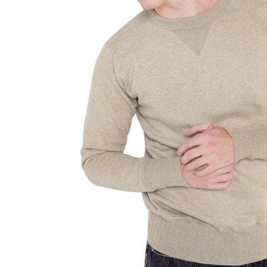 Studio D'Artisan Suvin Gold Loopwheel Crewneck Sweatshirt (Heather Gray)