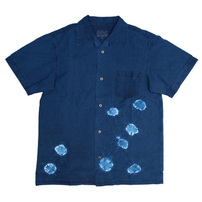 Studio D'Artisan "Mount Fuji" Indigo Bassen Aloha Shirt