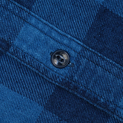 Studio D'Artisan Indigo Dyed S/S Check Shirt