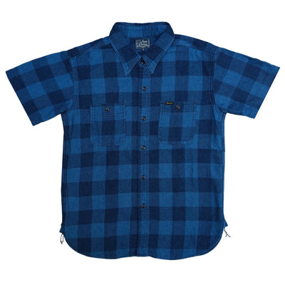 Studio D'Artisan Indigo Dyed S/S Check Shirt