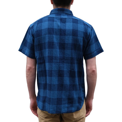 Studio D'Artisan Indigo Dyed S/S Check Shirt