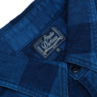 Studio D'Artisan Indigo Dyed S/S Check Shirt