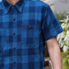 Studio D'Artisan Indigo Dyed S/S Check Shirt