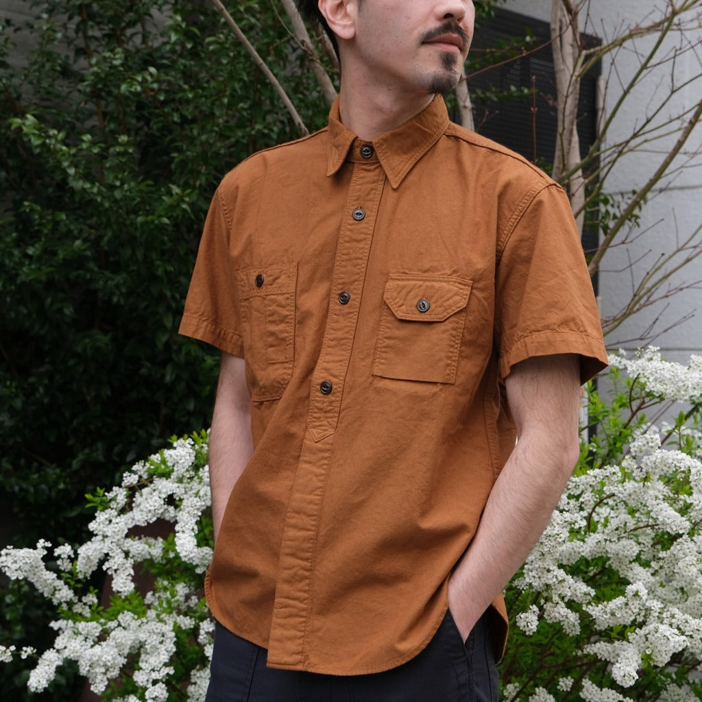 Studio D'Artisan Kakishibu Dyed S/S Chambray Shirt