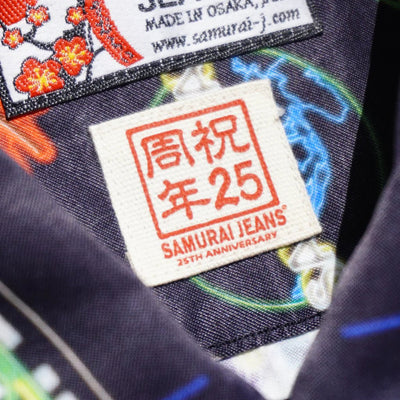 Samurai Jeans SSA25th-OSK "Osaka Neon" Aloha Shirt