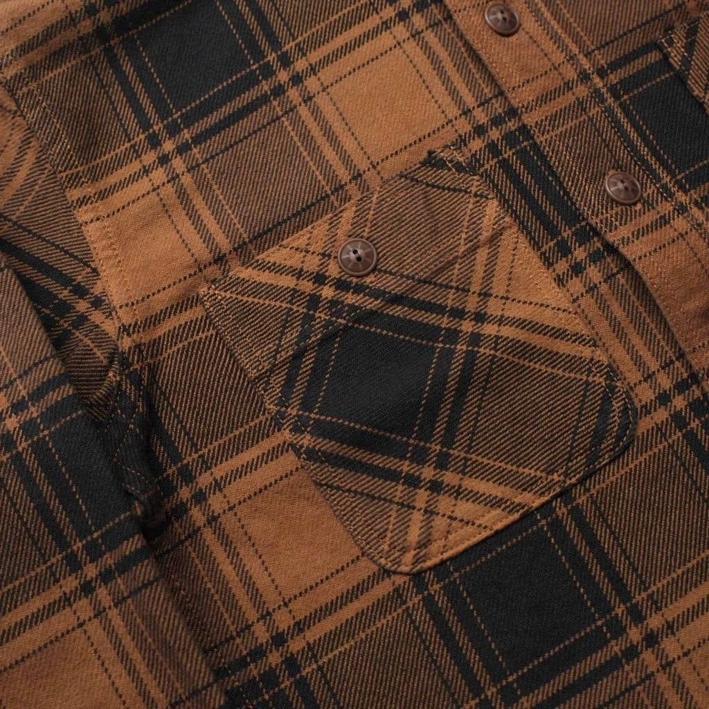 Studio D'Artisan Kakishibu Dyed Heavyweight Check Flannel Shirt