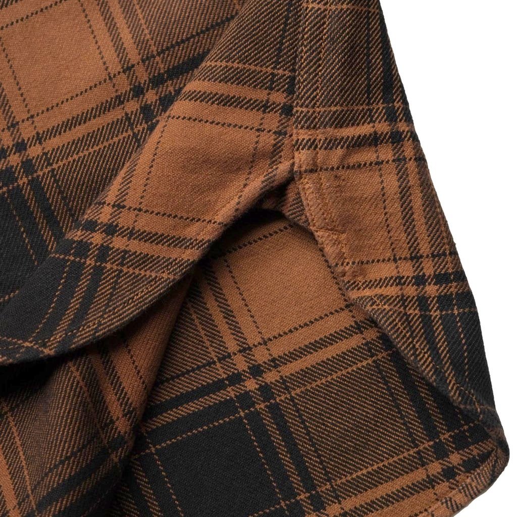 Studio D'Artisan Kakishibu Dyed Heavyweight Check Flannel Shirt