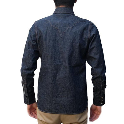 Samurai Jeans SWD-L02 Selvedge Denim Western Shirt - Okayama Denim Shirt - Selvedge