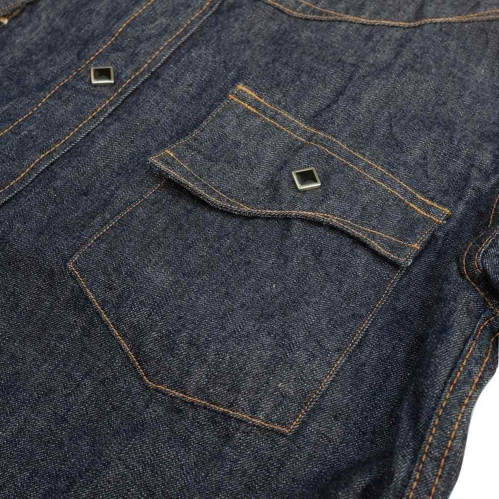 Samurai Jeans SWD-L02 Selvedge Denim Western Shirt - Okayama Denim Shirt - Selvedge