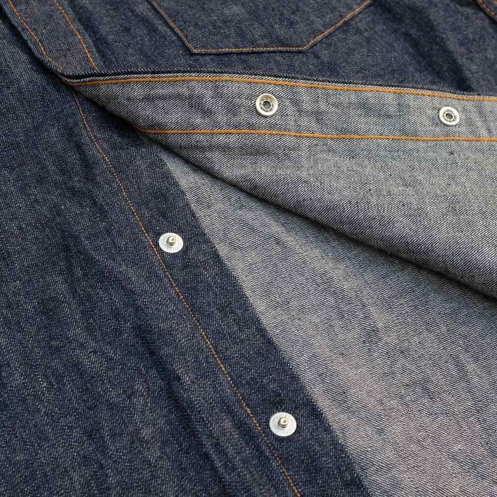 Samurai Jeans SWD-L02 Selvedge Denim Western Shirt - Okayama Denim Shirt - Selvedge