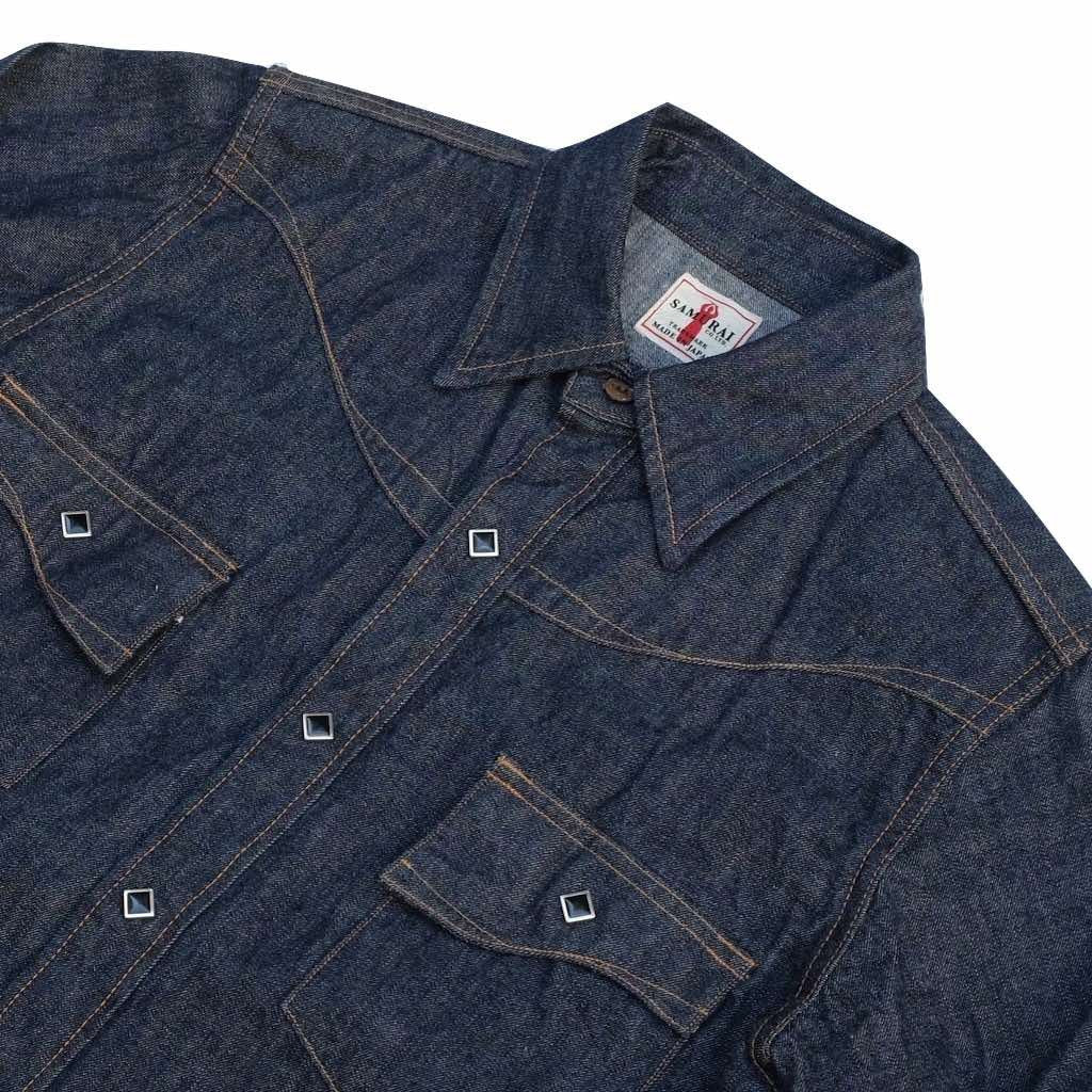 Samurai Jeans SWD-L02 Selvedge Denim Western Shirt - Okayama Denim Shirt - Selvedge