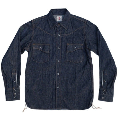 Samurai Jeans SWD-L02 Selvedge Denim Western Shirt - Okayama Denim Shirt - Selvedge