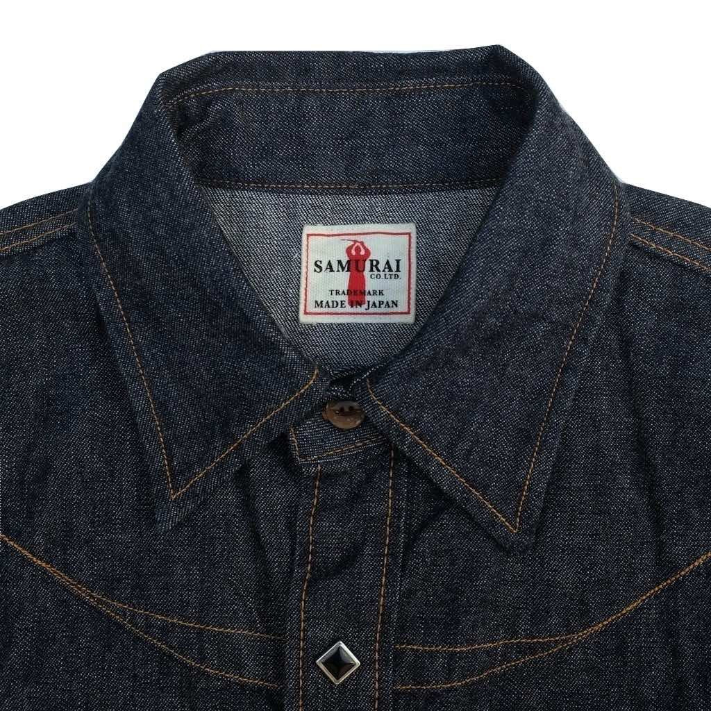 Samurai Jeans SWD-L02 Selvedge Denim Western Shirt - Okayama Denim Shirt - Selvedge