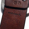 Samurai Jeans W001 Heavyweight Curved Leather Belt (Brown) - Okayama Denim Accessories - Selvedge