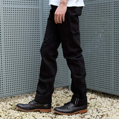 Samurai Jeans S710NBK 17oz. Black x Black Selvedge Denim Jeans (Slim Tapered) - Okayama Denim Jeans - Selvedge