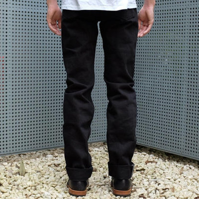 Samurai Jeans S710NBK 17oz. Black x Black Selvedge Denim Jeans (Slim Tapered) - Okayama Denim Jeans - Selvedge