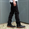 Samurai Jeans S710NBK 17oz. Black x Black Selvedge Denim Jeans (Slim Tapered) - Okayama Denim Jeans - Selvedge