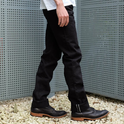 Samurai Jeans S710NBK 17oz. Black x Black Selvedge Denim Jeans (Slim Tapered) - Okayama Denim Jeans - Selvedge