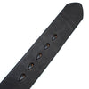Samurai Jeans W001 Heavyweight Curved Leather Belt (Black) - Okayama Denim Accessories - Selvedge