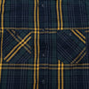 Samurai Jeans SIN22-01 Heavyweight Rope Dyed Indigo Flannel Shirt (Green)