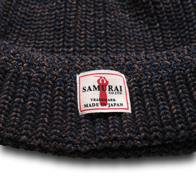 Samurai Jeans SJ501NC22 Indigo x Brown Knit Beanie