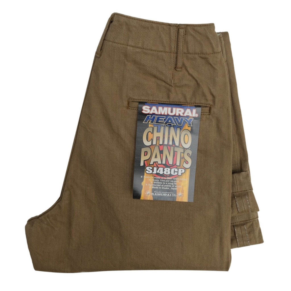 Samurai SJ48CP - 15oz Heavy Khaki Wide Chino - Franklin & Poe