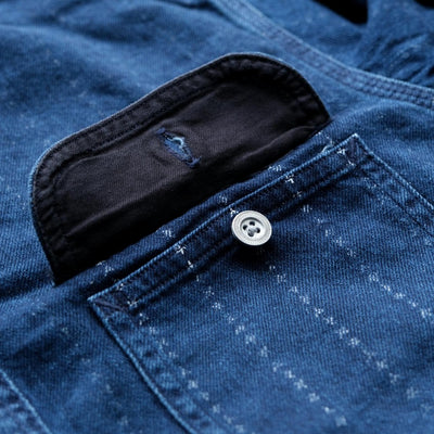 Samurai Jeans SSS22-SHR Distressed "Shuriken" Wabash Stripe Shirt