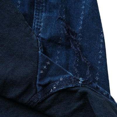 Samurai Jeans SSS22-SHR Distressed "Shuriken" Wabash Stripe Shirt