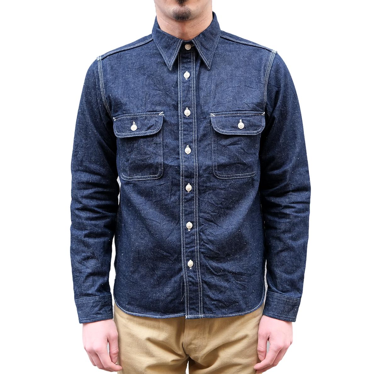 Samurai Jeans SJWS SC01 10oz. Selvedge Denim Work Shirt Okayama Denim