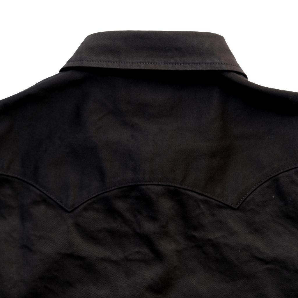 Studio D'Artisan Western Twill Shirt (Black) - Okayama Denim