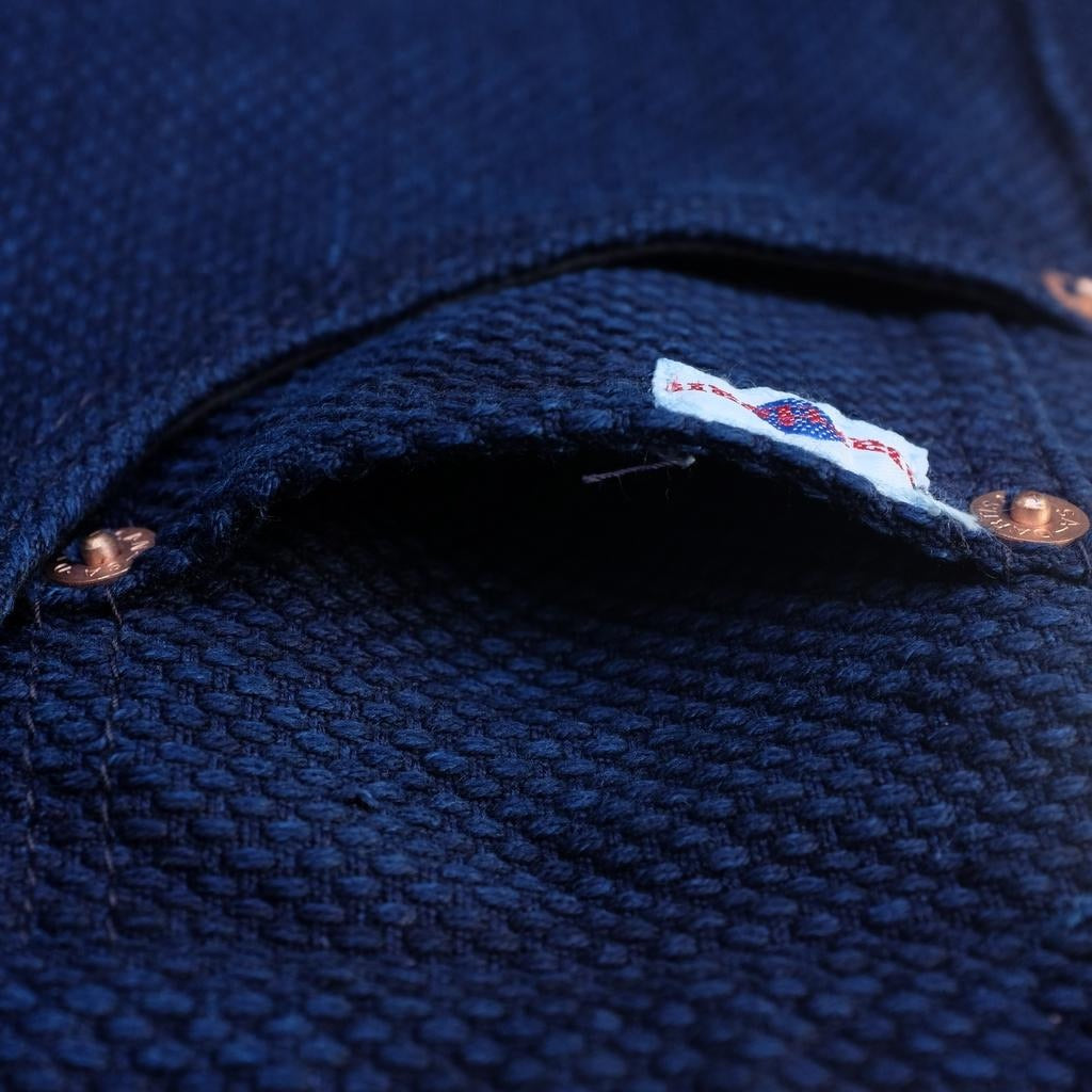 Studio D'Artisan "Kasezome" Indigo Sashiko Selvedge Pants (Relax Tapered) - Okayama Denim Pants - Selvedge